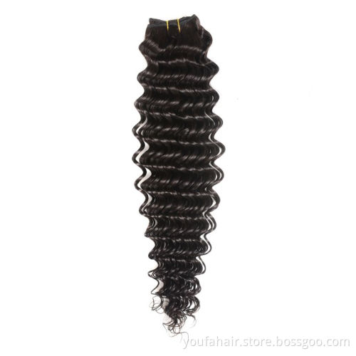 Amazon Hot Sale Virgin Hair Bundles Weaving 8"10"12"14" Inches Natural Color Brazilian Loose Deep Wave Remy Human Hair Extension